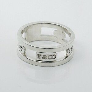Size 12.5 Tiffany & Co 1837 Cutout Ring Stencil Open Mens Band Unisex